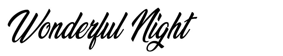 Wonderful Night font